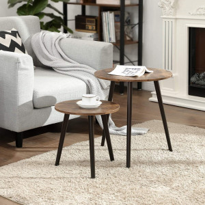 SOMCI10 - Set 2x Masute cafea stil Industrial, 45 x 45 x 50 si 34.5 x 34.5 x 35.5 cm - Img 2