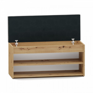 TEBAAR106 - Bancuta, pantofar, 100x 35 x 49 cm, Stejar Artisan, PAL - Img 2