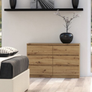 TECOAR119 - Comoda, 120x 30 x 77 cm, Stejar Artisan, PAL - Img 2