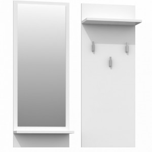 TECUIA110 - Cuier hol tip panou 70 x 90 x 16 cm - Alb-Mat - Img 2