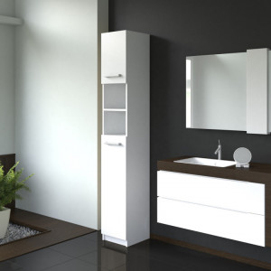 TEDUA127 - Dulap inalt baie, 32 x 30 x 183 cm, Alb, PAL - Img 3