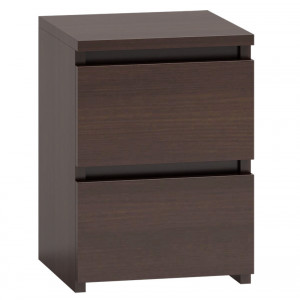TENO7 - Set 2 Noptiere, 30x30 cm, cu 2 sertare pentru dormitor - Alb, Sonoma, Maro, Maro-Alb, Sonoma-Alb, Alb-Lucios, Negru-Lucios - Img 5
