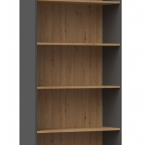 TERAN-AR104 - Rafturi, 80 x 30 x 182 cm, Antracit-Stejar Artisan, PAL - Img 2