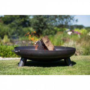 Vatră de foc, negru, 80 cm, oțel - V411828V - Img 2
