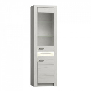 Vitrină, culoarea frasin alb, 56x192x42 cm - TP108484 - Img 6