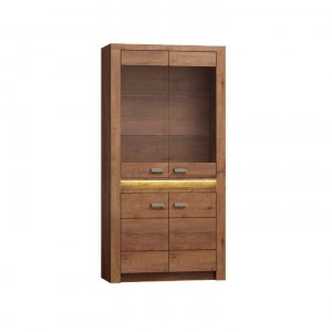 Vitrină, culoarea frasin deschis, 96x192x42 cm - TP108462