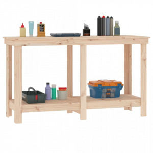 Banc de lucru, 140x50x80 cm, lemn masiv pin - V822506V - Img 4