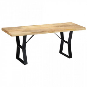 Banca, 110 cm, lemn masiv de mango - V247951V - Img 3