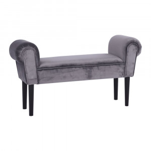 Bancă, băncuţă catifea gri, 100 cm - TP230609 - Img 11