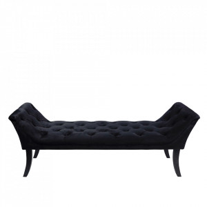 Bancă, băncuţă catifea neagra, 160 cm - TP290574 - Img 3