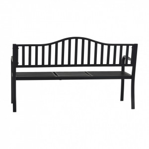 Bancă, băncuță de grădină cu masă, neagră, 150 cm - TP276422 - Img 17
