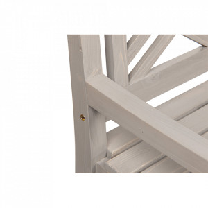 Bancă, băncuță de grădină, gri, 150 cm - TP277764 - Img 5