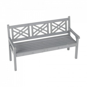 Bancă, băncuță de grădină, gri, 150 cm - TP277764 - Img 18