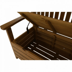 Bancă, băncuță de grădină, maro, cu lada, 150 cm - TP261035 - Img 20
