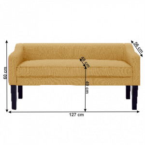 Bancă, băncuţă galbena, 127 cm - TP280884 - Img 2