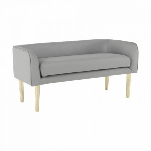 Bancă, băncuţă gri deschis si auriu, 127 cm - TP264317 - Img 8