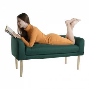 Bancă, băncuţă verde si auriu, 127 cm - TP280880 - Img 6