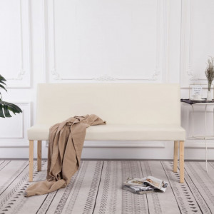 Banca, crem, 139,5 cm, piele ecologica - V281330V