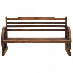 Bancă de grădină, 142 cm, lemn masiv de brad - V313892V