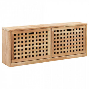 Banca depozitare pantofi, 94x20x38 cm, lemn masiv de nuc - V247599V - Img 1