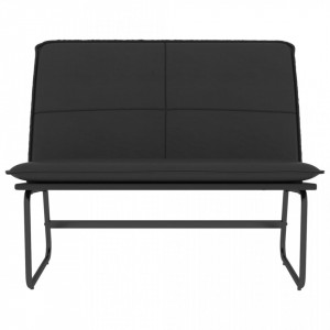 Bancă, negru, 100x75x76 cm, piele ecologică - V351336V - Img 3
