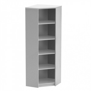 Biblioraft de colţ, alb, 62,7x62,7x186 cm - TP278029 - Img 6