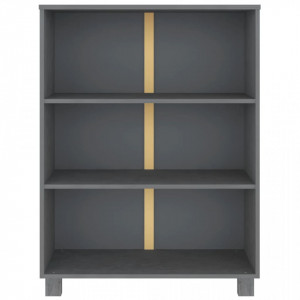 Bibliotecă, gri închis, 85x35x112 cm, lemn masiv de pin - V340486V - Img 3