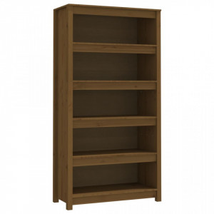 Bibliotecă, maro miere, 80x35x154 cm, lemn masiv de pin - V821692V