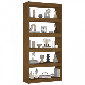 Bibliotecă/Separator cameră maro miere 80x30x167,4 cm lemn pin - V808201V - Img 4
