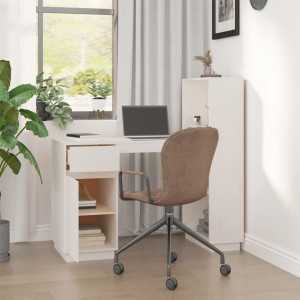 Birou, alb, 110x53x117 cm, lemn masiv de pin - V814510V - Img 3