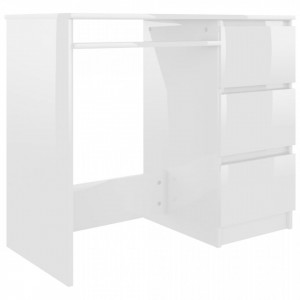 Birou, alb extralucios, 90 x 45 x 76 cm, PAL - V801379V - Img 2