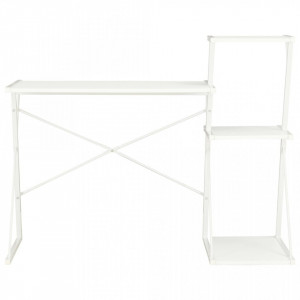 Birou cu raft, alb, 116 x 50 x 93 cm - V20287V - Img 2