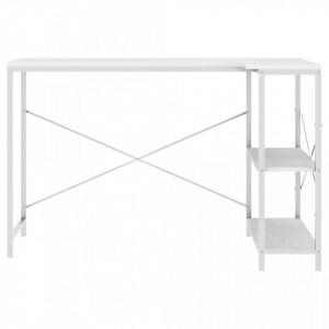Birou de computer, alb, 110x72x70 cm, lemn prelucrat - V30213V - Img 3