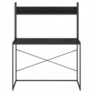 Birou de computer, negru, 110x60x138 cm, lemn prelucrat - V30204V - Img 3