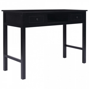 Birou de scris, negru, 110 x 45 x 76 cm, lemn - V284158V - Img 2
