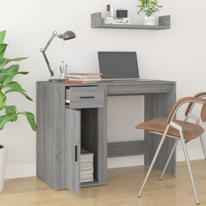 Birou, gri sonoma, 100x49x75 cm, lemn prelucrat - V816790V - Img 3