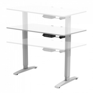 Birou inaltime reglabila, 110 x 60 x 73 - 118 cm, alb - P79660574 - Img 4