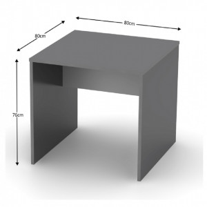 Birou, măsuţă, masă PC, gri şi alb, 80 cm - TP281246 - Img 2