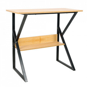 Birou, măsuţă, masă PC, maro si negru, 80 cm - TP277506 - Img 6