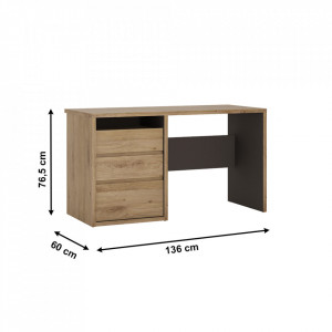 Birou, măsuţă, masă PC stejar, 136 cm - TP303768 - Img 2