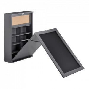 Birou pliabil cu tabla integrata pentru scris, gri inchis - P65373529 - Img 2