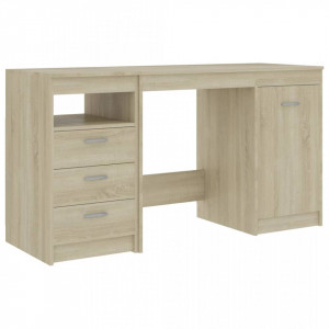 Birou, stejar Sonoma, 140 x 50 x 76 cm, lemn prelucrat - V3054783V - Img 1