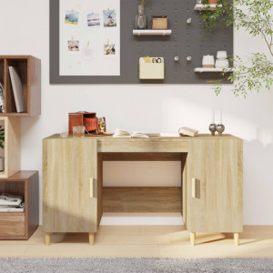 Birou, stejar sonoma, 140x50x75 cm, lemn compozit - V812765V - Img 2