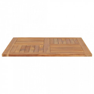 Blat de masa patrata, 90 x 90 x 2,5 cm, lemn masiv de tec - V48991V - Img 4