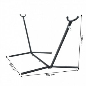 Cadru, stand pentru suspendat scaun, negru, 275x100x100 cm - TP267605 - Img 3