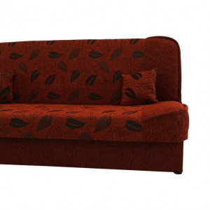 Canapea extensibilă, material textil cărămiziu/model, 194x86x95 cm - TP150971 - Img 4