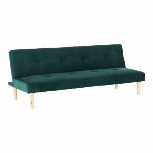 Canapea extensibilă, smarald/stejar, 178x66x68 cm - TP259661 - Img 12