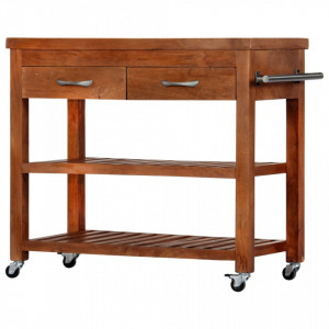 Carucior de bucatarie, 100x48x89 cm, lemn masiv de acacia - V282753V