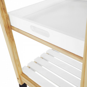 Carucior de servire, alb/natural, 50x40x83 cm - TP255861 - Img 18