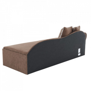 Colţar extensibil, 78x197x75 cm maro cu perne cu model, stânga - TP8018272 - Img 19